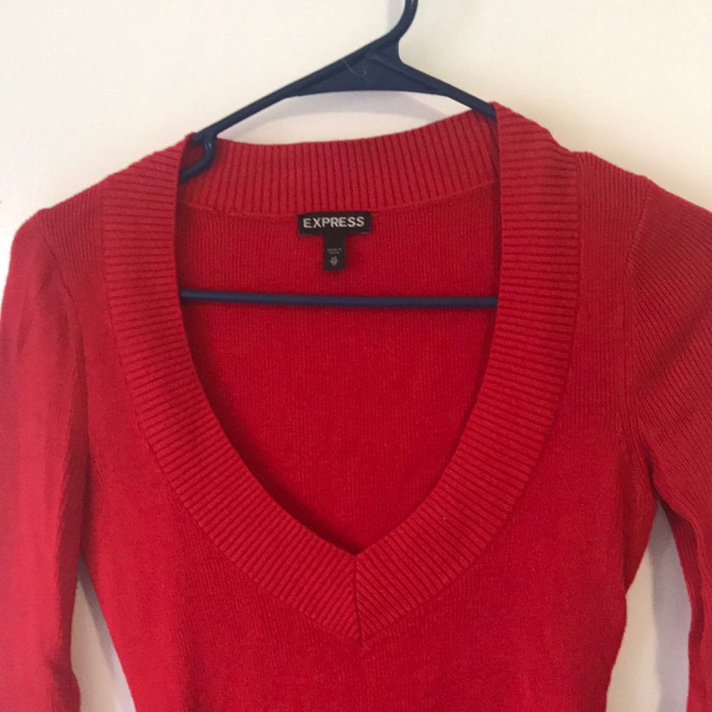 Express V-Neck Sweater - Picture 2 of 5
